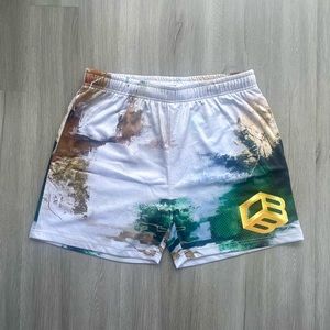 Abstract Marble Mesh Shorts